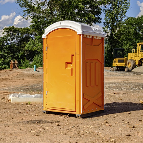 how often are the porta potties cleaned and serviced during a rental period in Frankfort SD